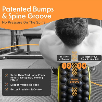 Back Roller Massager, Deep Tissue Massage Tools, Myofascial Release Trigger Point Yoga Wheel Foam Roller for Muscle Pain Relief