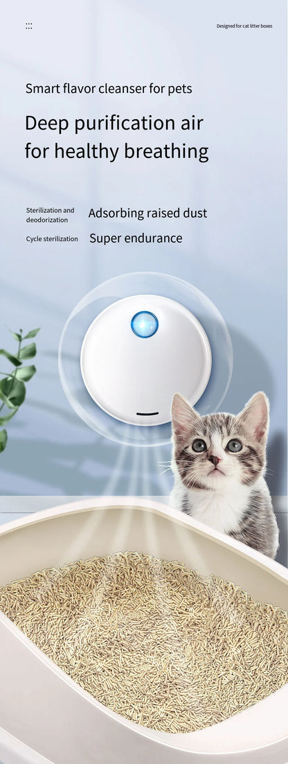 Smart Cat Odor Purifier For Cat Litter Box Deodorizer Pet Toilet Air Purifier Dog Cat Litter Deodorant gatos cats products