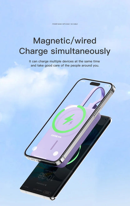 Magnetic Wireless Power Bank 10000mAh Portable PD 20W 3 in 1 Fast Charging External Battery for iPhone 15 14 13 Tel Accessories
