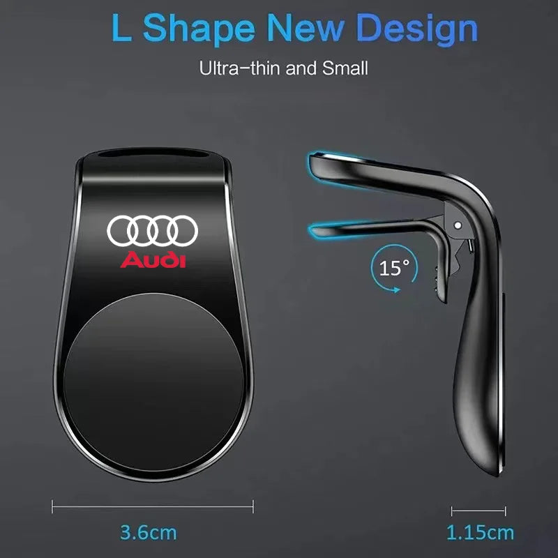 Magnetic Car Phone Holder in Car Phone Stand Clip Mount Car Accessories for Audi SLine RS Logo A3 A4 A5 A6 A7 A8 Q3 Q5 RS3 RS4