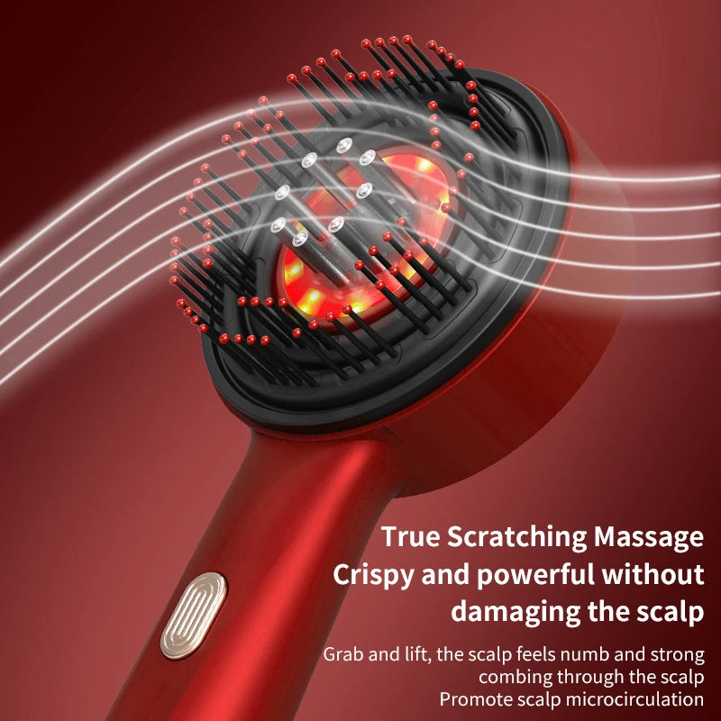 Scalp Massage Comb 630nm Infrared Light Head Massager for Hair Growth Electric Scalp Oil Applicator Anti-Hair Loss Hair Care