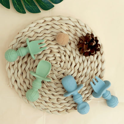 Fashion New 4-Pack Silicone Toddler Spoon Cutlery - Baby Feeding Supplies Toddler Food Supplies, Noodles, Perfect Christmas Gift