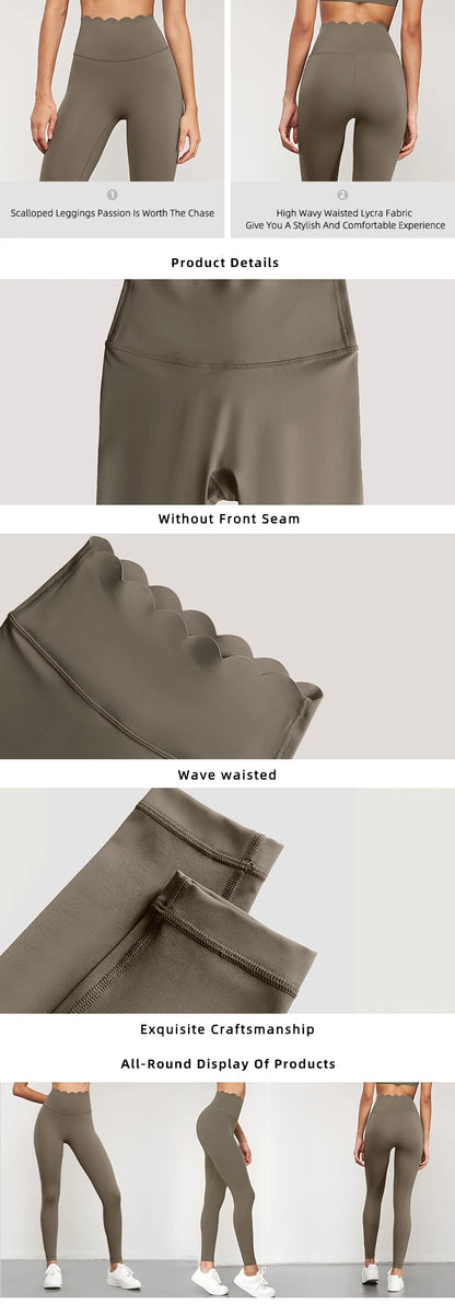 Yoga Pants Women Seamless Lotus Arc Workout Running Leggings High Waist Scrunch Butt Gym Leggings Outdoor Fitness Tights