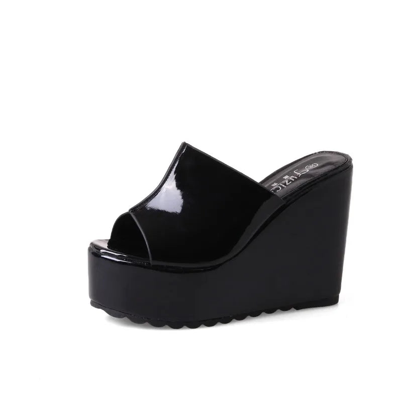 Platform Slippers Women Fashion Shoes Wedge Sandals Solid Color Party Sandles Woman Casual Comfort Designer Summer Footwear