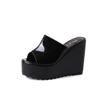 Platform Slippers Women Fashion Shoes Wedge Sandals Solid Color Party Sandles Woman Casual Comfort Designer Summer Footwear