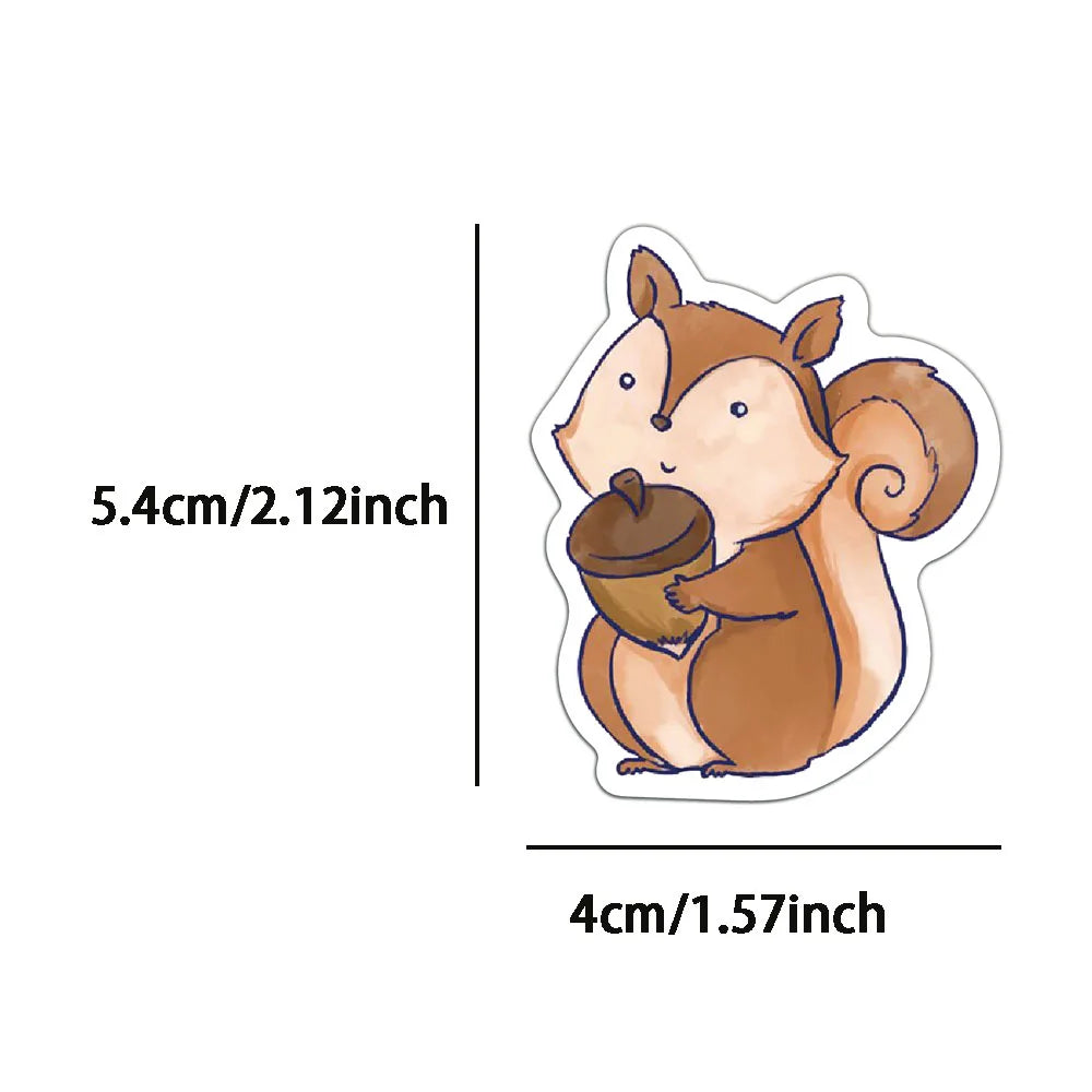 50PCS Creative Fall Illustration Stickers Laptop Handbooks Phone Cases iPad Cup Stickers