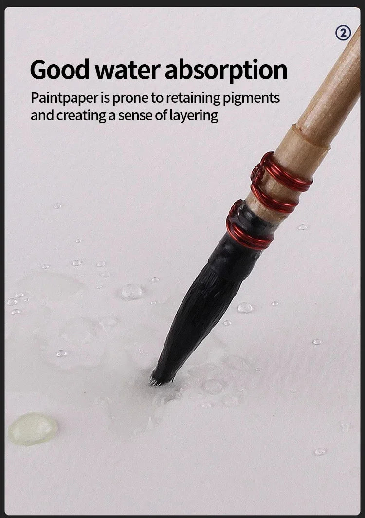 Baohong 20pcs 100% Cotton Artist Watercolor Drawing Paper 300gsm 32K 16K 8K Art Supplies Student School Supplies