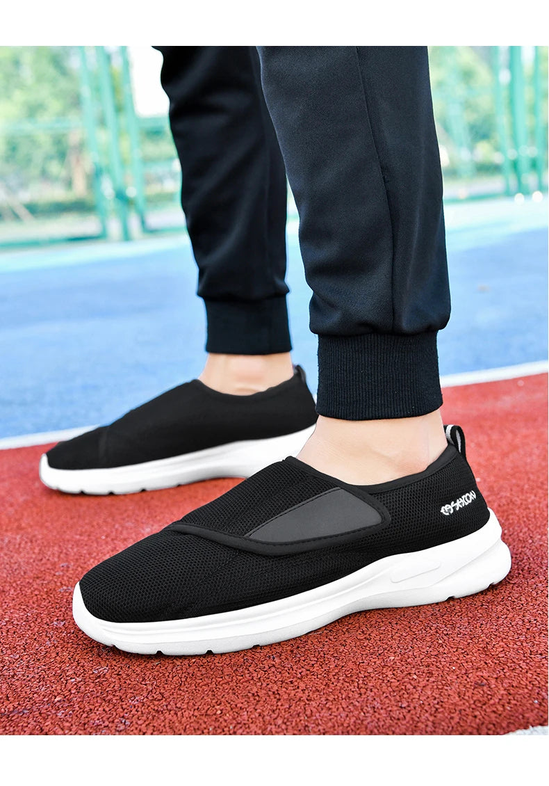 Diabetic Shoes for Men Wide Width Walking Shoes Slip-On Orthopedic Shoes for Swollen Feet Foot Pain Relief Cushion Sneakers