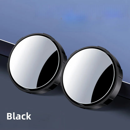 2pcs Car Small Round Mirrors 360 Adjustable Suitable for Assisting Reverse Vision Blind Spots Safety Protection Convex Mirror