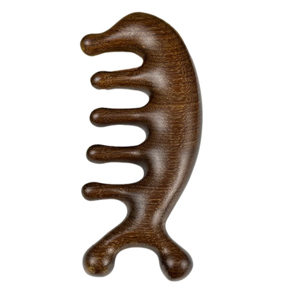 Scalp Relax Meridian Massage Comb Anti-static Blood Circulation Sandalwood Hair Comb Smooth Hair Comfortable Head Massage Comb