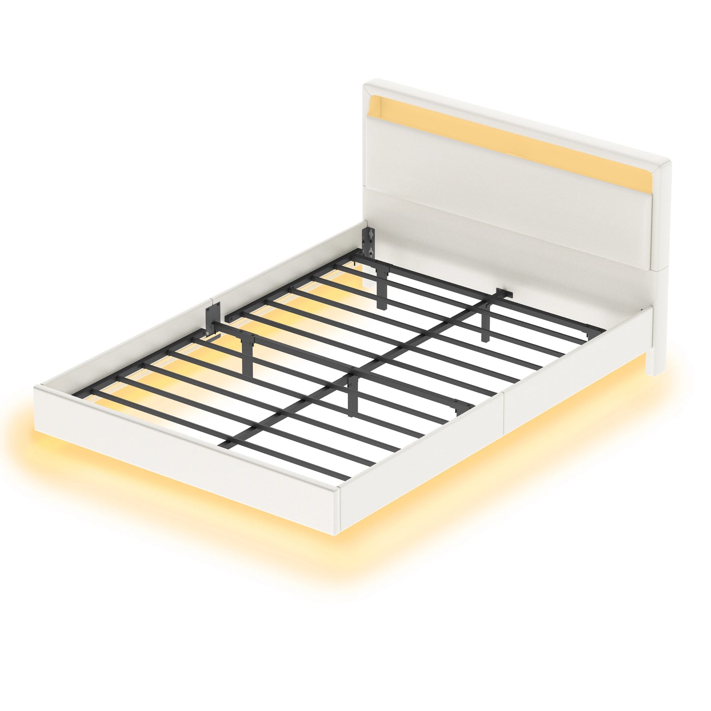 VASAGLE Upholstery bed bed frame double bed frame (floating visual effect