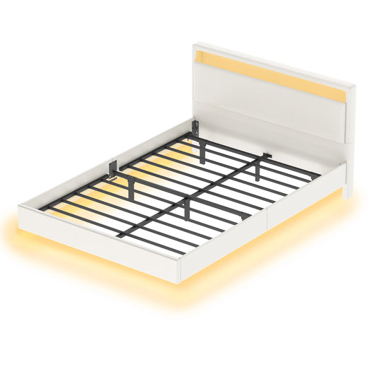 VASAGLE Upholstery bed bed frame double bed frame (floating visual effect