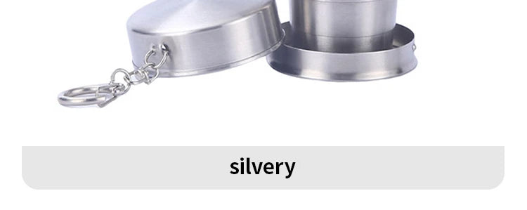 Outdoor Portable Outdoor Camping Portable Metal Stainless Steel Telescopic Cups Folding Cups Drinks Cups.