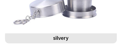 Outdoor Portable Outdoor Camping Portable Metal Stainless Steel Telescopic Cups Folding Cups Drinks Cups.