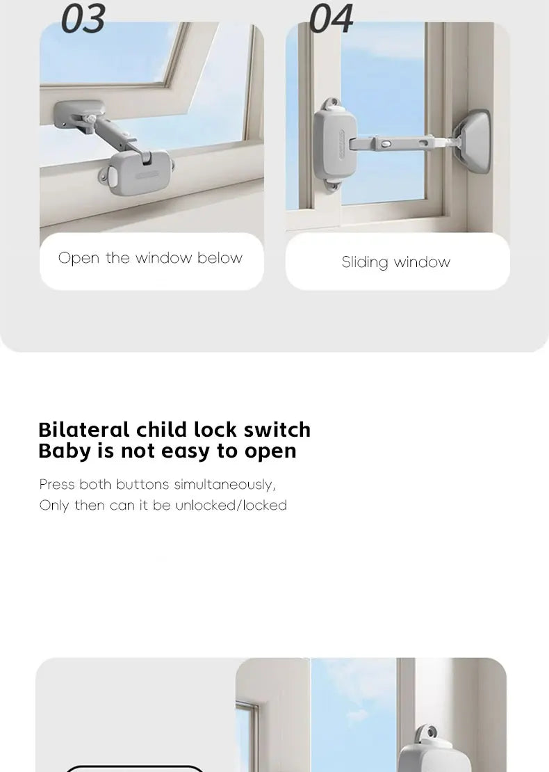 AIBEDILA Window safety door lock buckle childen protection high-rise anti fall windproof fixed limiter for window opening