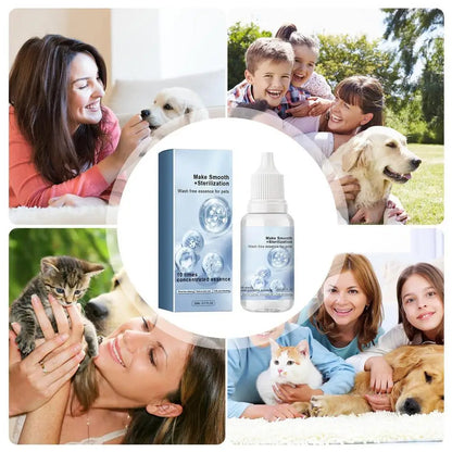Pet Dry Cleaning Essence 20ml Portable Waterless Cat Oil Odor Eliminator Serum For Home Pet Essence Deodorizing
