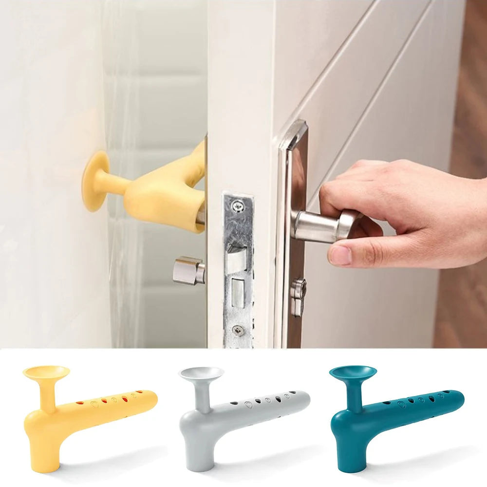 1PC Silicone Anti-Collision Door Handle Protective Cover Security Door Room Door Bathroom Door Pull Gloves Door Suction