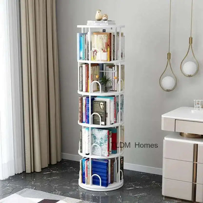 Modern Closet Bookcase Organizer Cabinet Display Rotating Bookcase Magazine Shelves Estante Para Livros Minimalist Furnitures