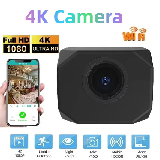 4K 1080P HD Camera Wireless Network Mobile Phone Remote Real Time View Intelligent Security Wifi Home Monitoring Camera