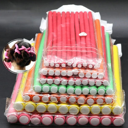 10 Pcs/Set Hair Curler Flexblei Hair Curing Rod Magic Air Hair Roller Curling Sticks Soft Foam Twist Rods Hairs DIY Styling Tool
