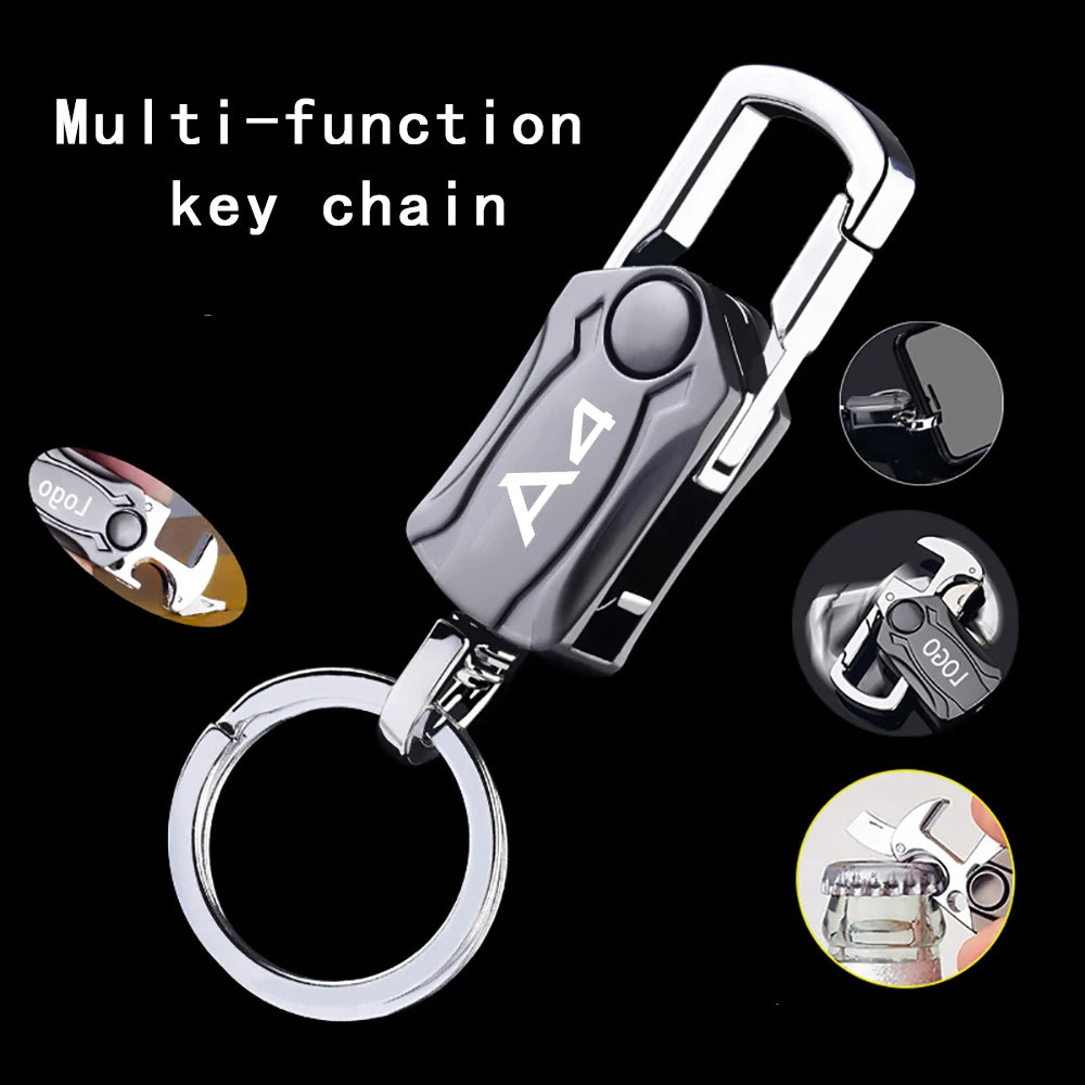 For AUDI A4 b8 b9 b6 b7 Auto accessories Multifunctional keychain leather keychain metal gift
