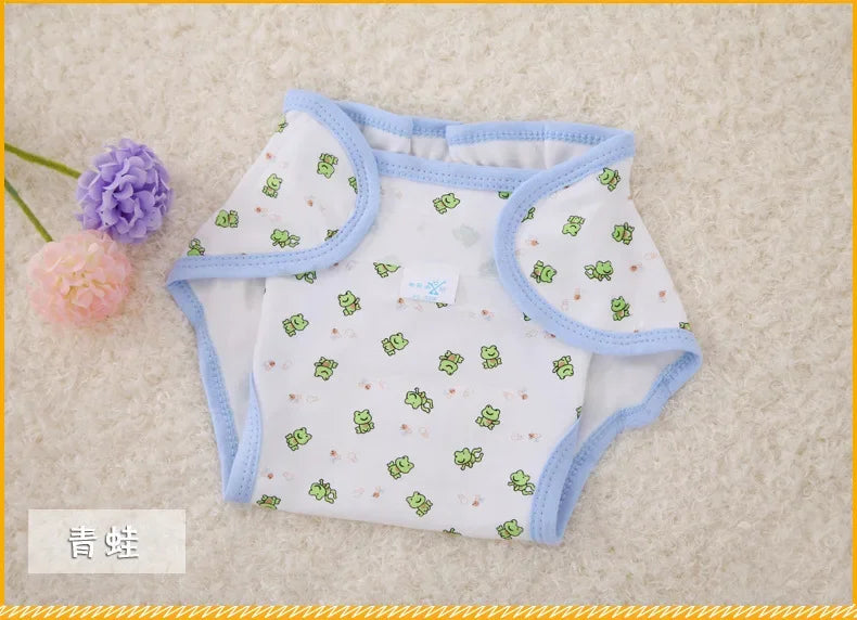Kids Nappies Reusable Diaper Cover Adjustable Children Nappy Changing Baby Cloth Diaper 0-2Y