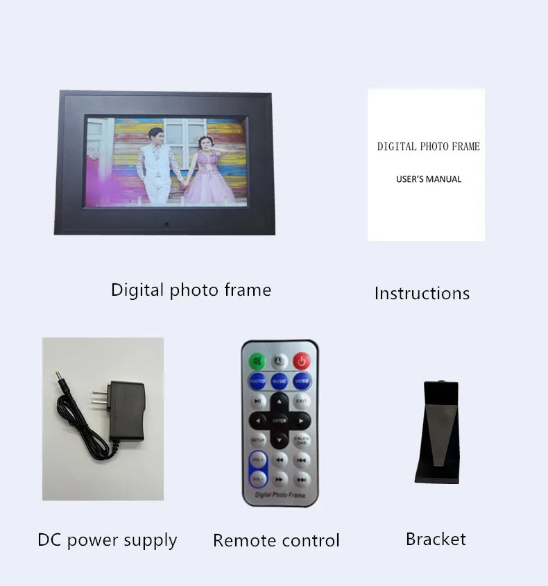 7 Inch Digital Picture Frame 1026*600 Display Photo Frame E-Photo Digital Photo Frame
