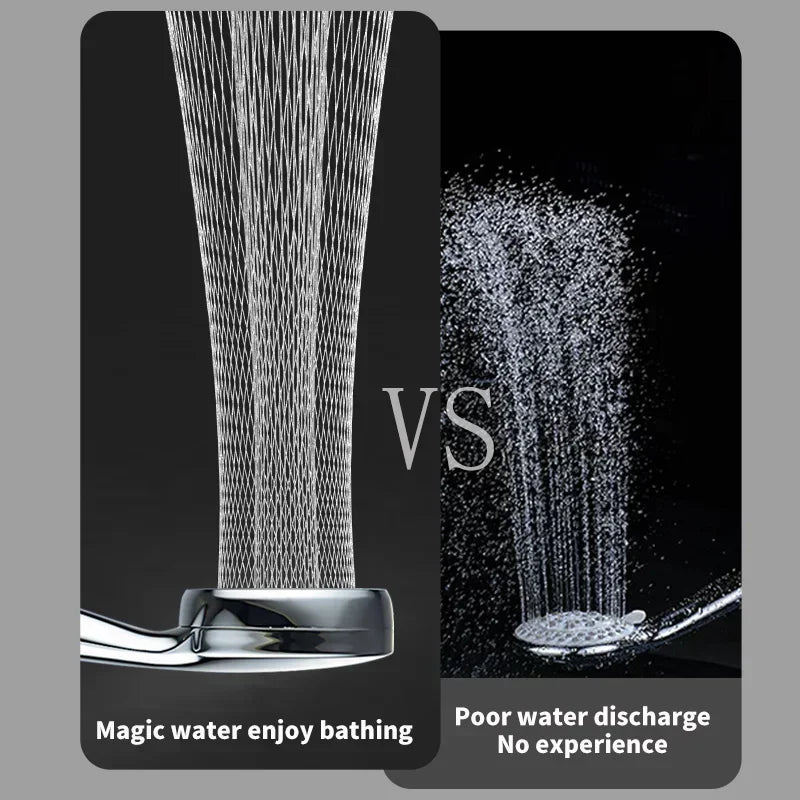 High Pressure Water Saving Rainfall Shower Head Bathroom Accessories ABS Chrome Holder Showerhead  Bathroom Accessories