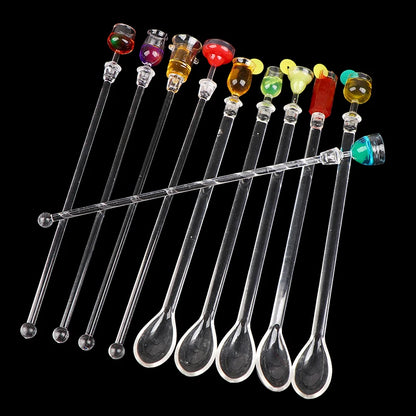 1PCS 23cm Stirring Acrylic Stirrers Kitchen Bar Tool Juice Party Cocktail Drink Mixer Swizzle Stick Wine Agitators