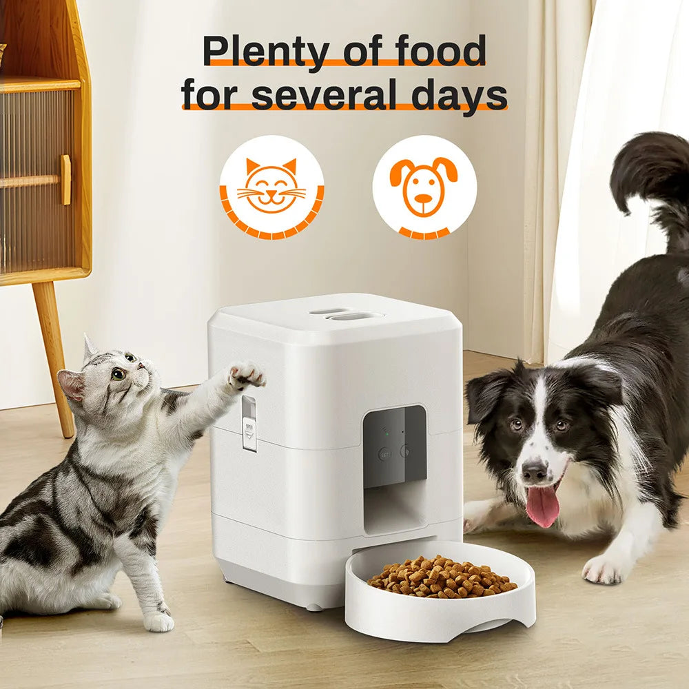 2L Pet Feeder Timing Smart Automatic Dog Pet Feeder For Cats Dog Button WIFI APP Intelligent Dry Food Dispenser Dog Bowl
