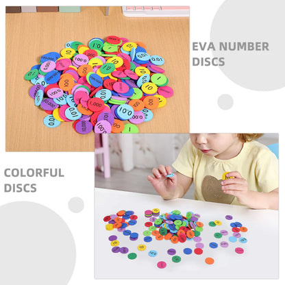 3 Set EVA Number Discs Math Manipulative Place Value Disks Educational Equipment Supplies Teaching Aids Decimal Chart Learning