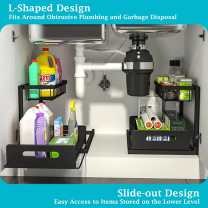 Caddy Garage Bathroom Drawer Organizer Utensils Small Cabinet Basket Stand Kitchen Container Under Sink Organizers And Storage