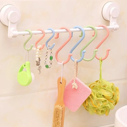 Plastic Multipurpose Portable S Shape Hanging Hooks 4Pcs/8Pcs Kitchen Home Organizer Clothing Rack Baby Stroller Hanger