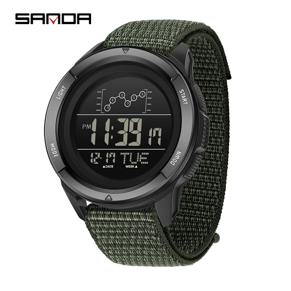 SANDA 2198 Single Monitor Male Student Electronic Watch Multifunctional Waterproof sports Student Electronic Watch 2025