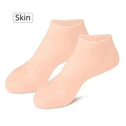 Silicone Skin Care 3-Piece Set - Reusable Moisturizing Mask Set, Gloves, Socks - For Face, Hands and Feet Dry, Cracked Skin, Set