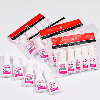 10g Nail Glue For Nail Tips Strongest Press On Nails (2/3/7/8/10ml) Nail Bond Brush On Nail Glue For For Acrylic Tips Nail Glue