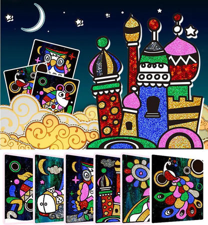 Magical Painting Art Stickers Handmade DIY Student Transfer Sticker Office Cultural Educational Supplies Cartoon Colorful TMZ