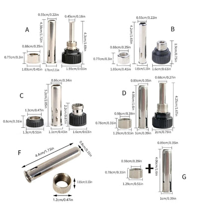 3PCS Soldering Station Iron Handle Accessories Stainless Steel Housing for 936 Iron Head Cannula Iron Tip