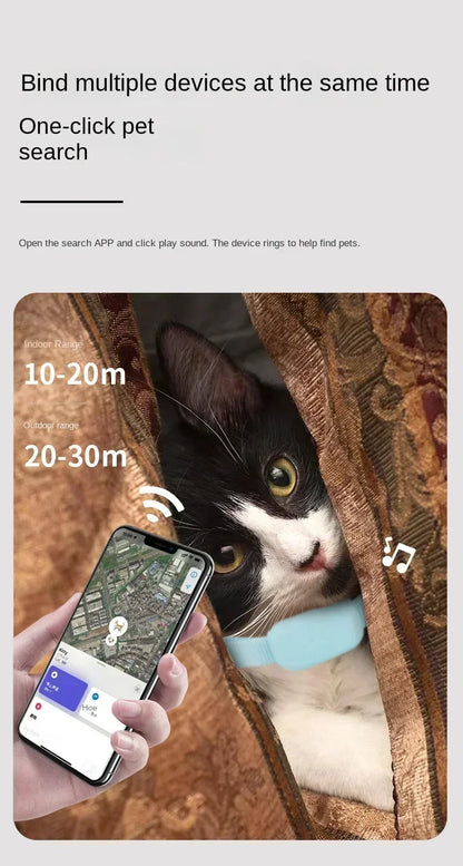 Pet Bluetooth GPS Tracker Dog Mini Tracking Movement Alert Collars Anti Lost Tracker for Cats and Puppies Remote Global Locator