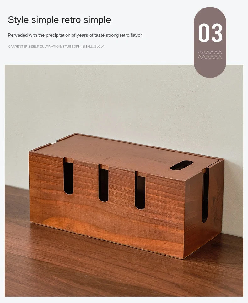 Router cable storage box Cable board socket Mobile phone charging arrangement storage box desktop power cable collection box