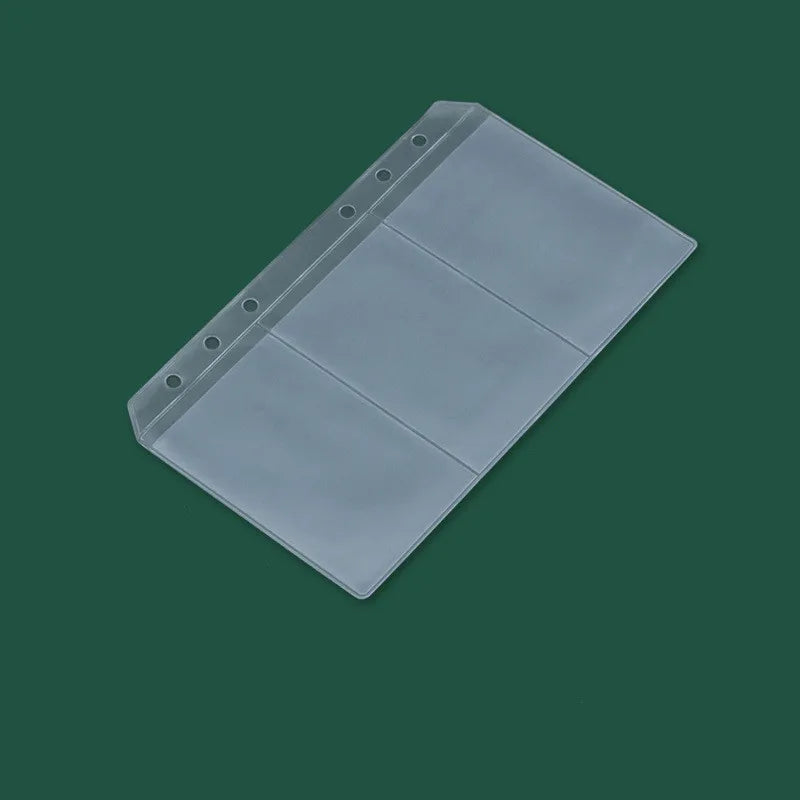 A6 Budget Binder Cover With 10Pcs Transparent Cash Envelopes Waterproof PVC Zippered Cash Bags For Budget