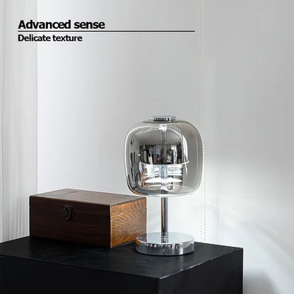 Decorative table lamp, online-famous bedroom and study glass lamp, Nordic simple bedside night light, personalized