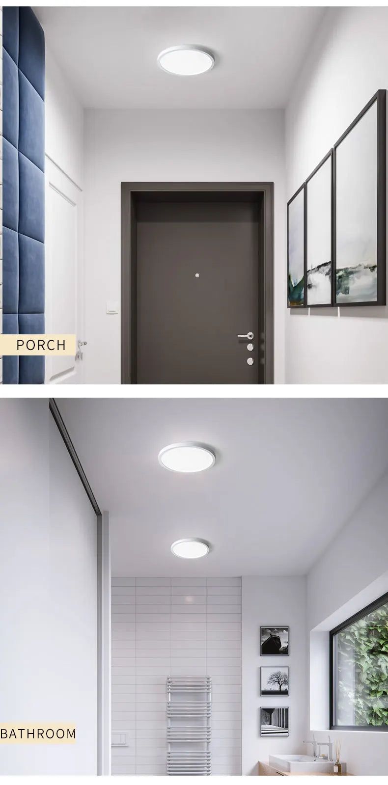 LED Ceiling Light Modern Small Round 6W 9W 13W 18W 24W 110V 230V Led Panel Light For Toilet Porch Utility Room Bathroom Lamps
