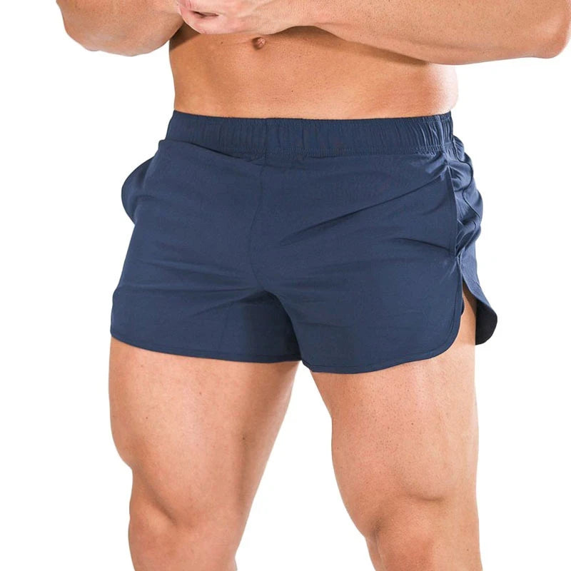 New Summer Casual Cool Breathable Shorts Men's Gym Fitness Fitness Solid Color Slim Shorts Men Jogging Fitness