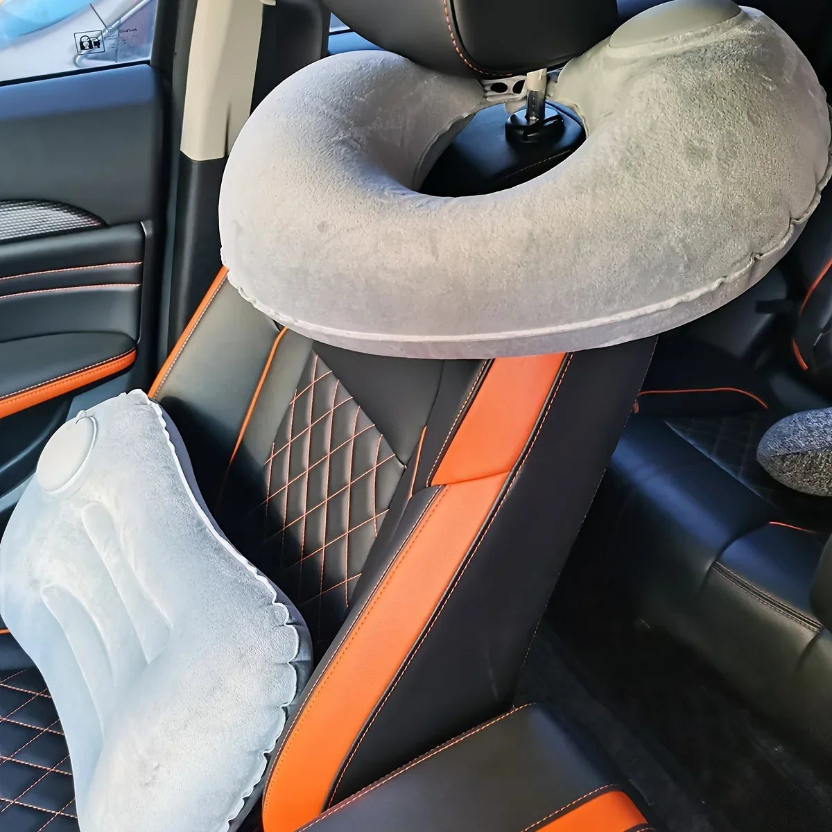 Inflatable Pillow - Compressible Portable Neck Cushion, For Travel, Home, Office & Camping - Multifunctional, Comfortable