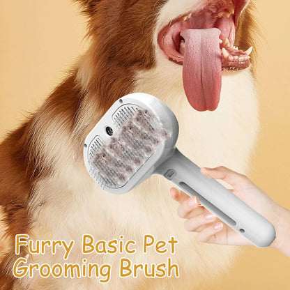 Pet Hair Remover Spray Grooming Comb Cats Dogs Floating Hair Removal Steam Cleaning Brush Dematting Water Mist Humidifier Comb