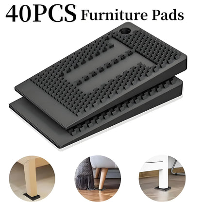 40PCS Anti Slip Furniture Pads Adjustable Cabinet Leveler Anti Vibration Refrigerator Sofa Stand Table Shims Washer Stabilizer