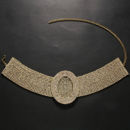 Fashion Design Short Choker Necklace Accessories Party for Women Luxury Gift Chunky Rhinestone Collar Necklace Bridal Jewerly