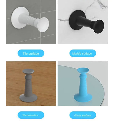 Mute Non-punch Door Rear Retainer Silicone Door Buckle Hidden Door Holder Door Stopper Wall Protector Door Suction