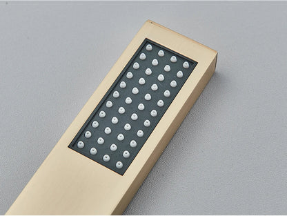 Uythner Handshower Head Brass Shower Head Square Handheld Head Replace Head Faucet Accessory Brass Material